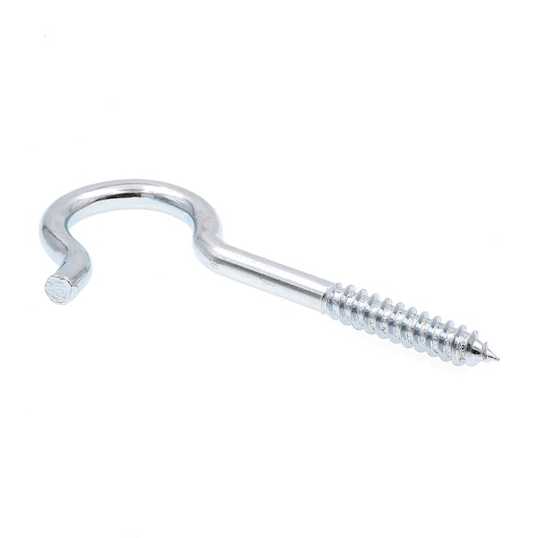 Prime-Line Round Bend Screw Hooks 5/16in X 4-1/2in Zinc Plated Steel 10PK 9068625 - main